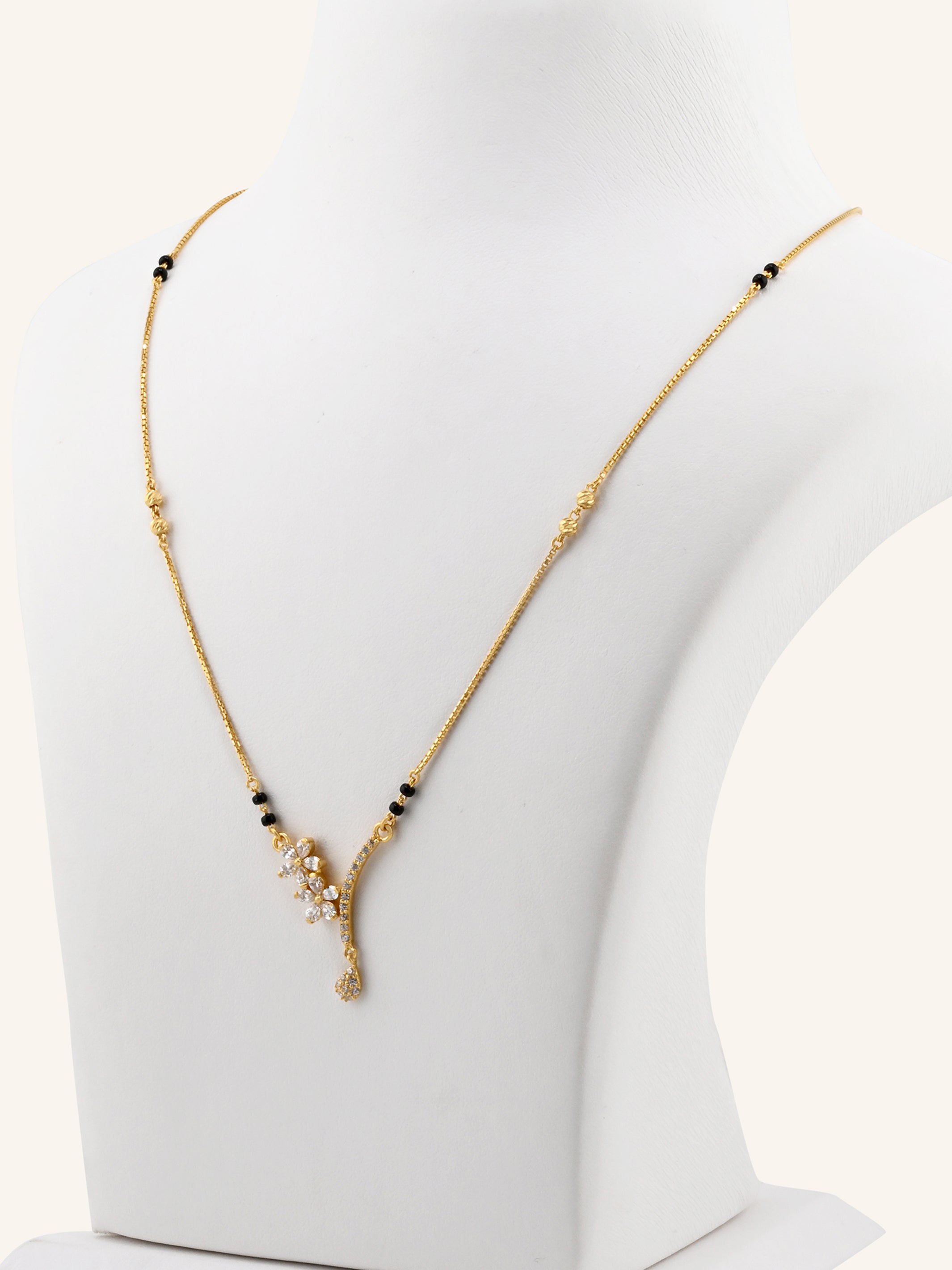 22ct Gold Modern CZ Mangal Sutra