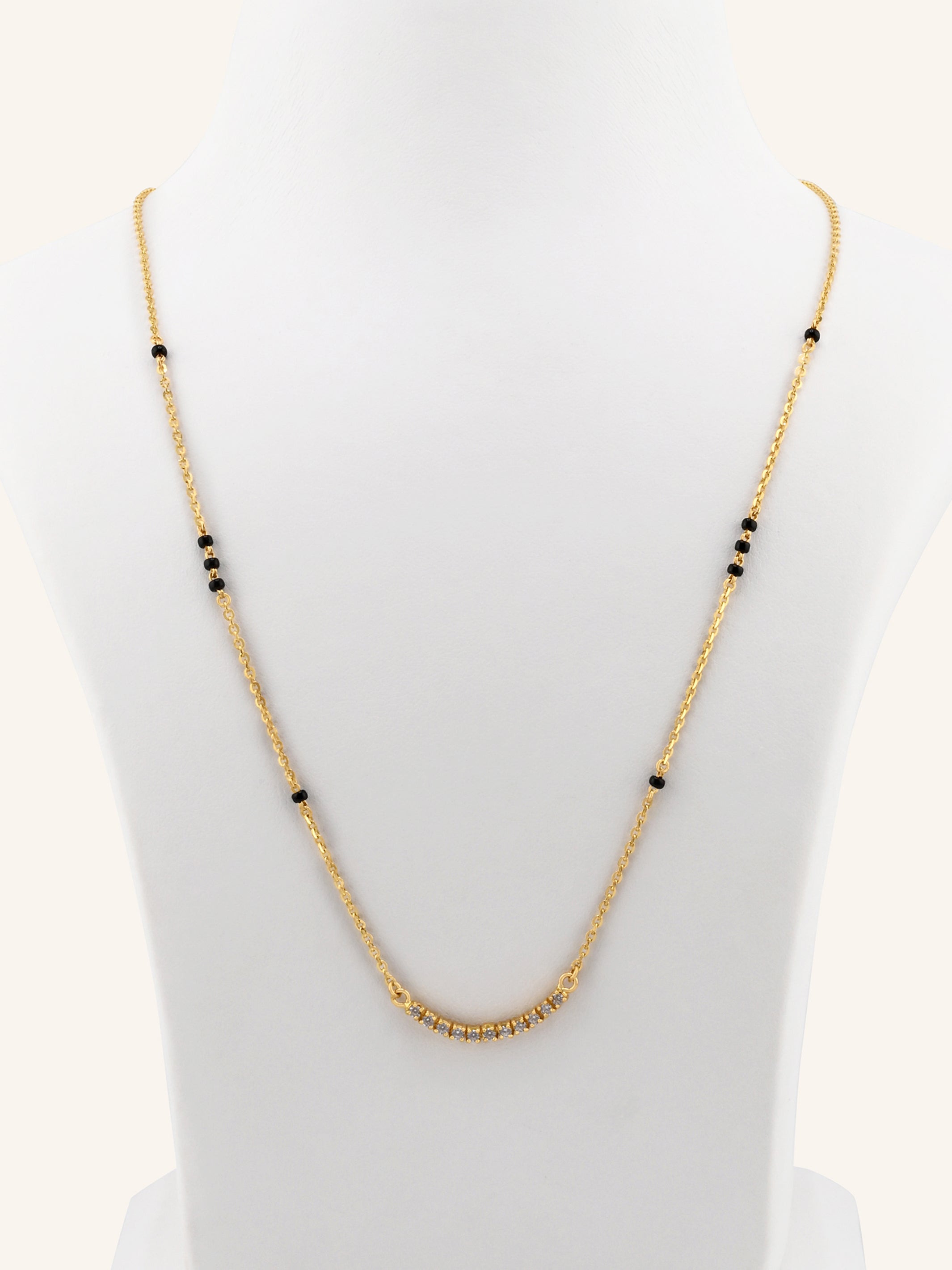 22ct Gold CZ Modern Mangal Sutra