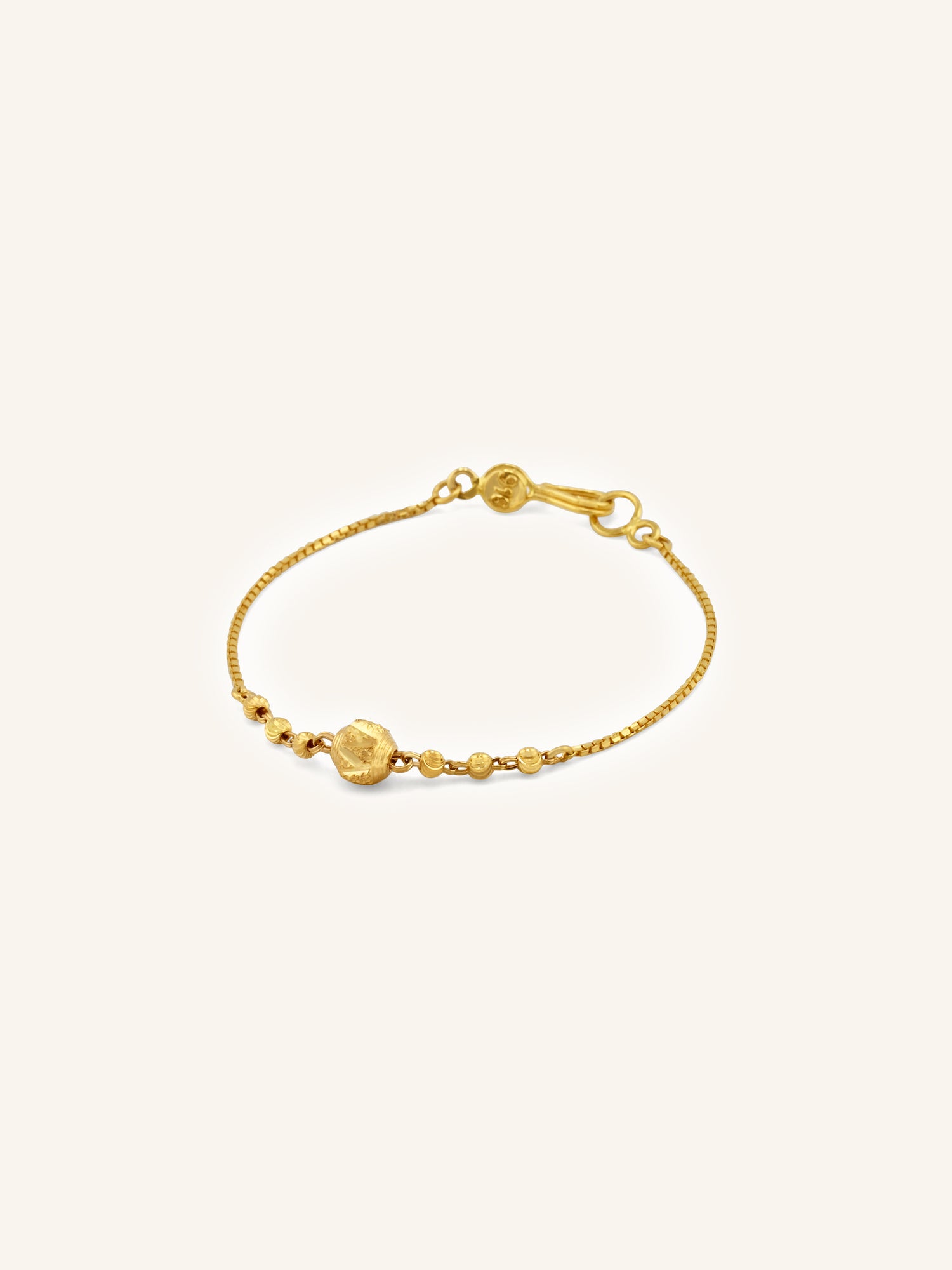 22ct Gold Ball Baby Bracelet