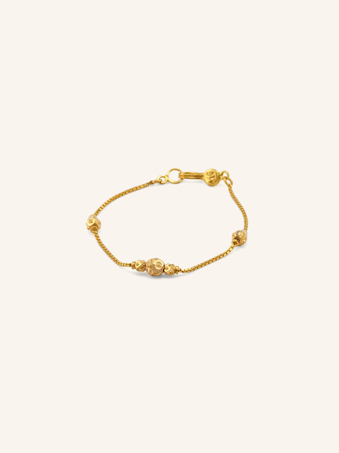 Adorable 22ct Gold Ball Baby Bracelet