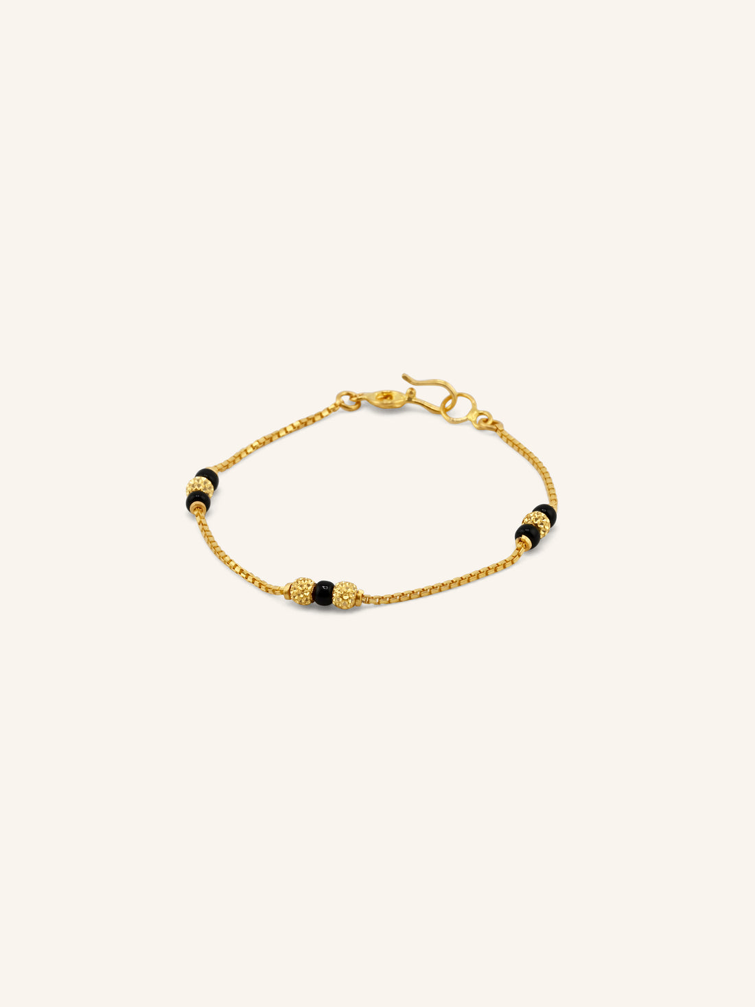 Precious 22ct Gold Balck Beads Baby Bracelet