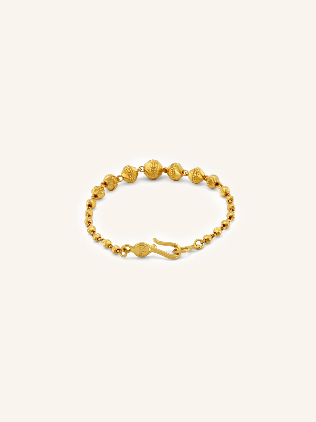 Elegant 22ct Gold Ball Baby Bracelet