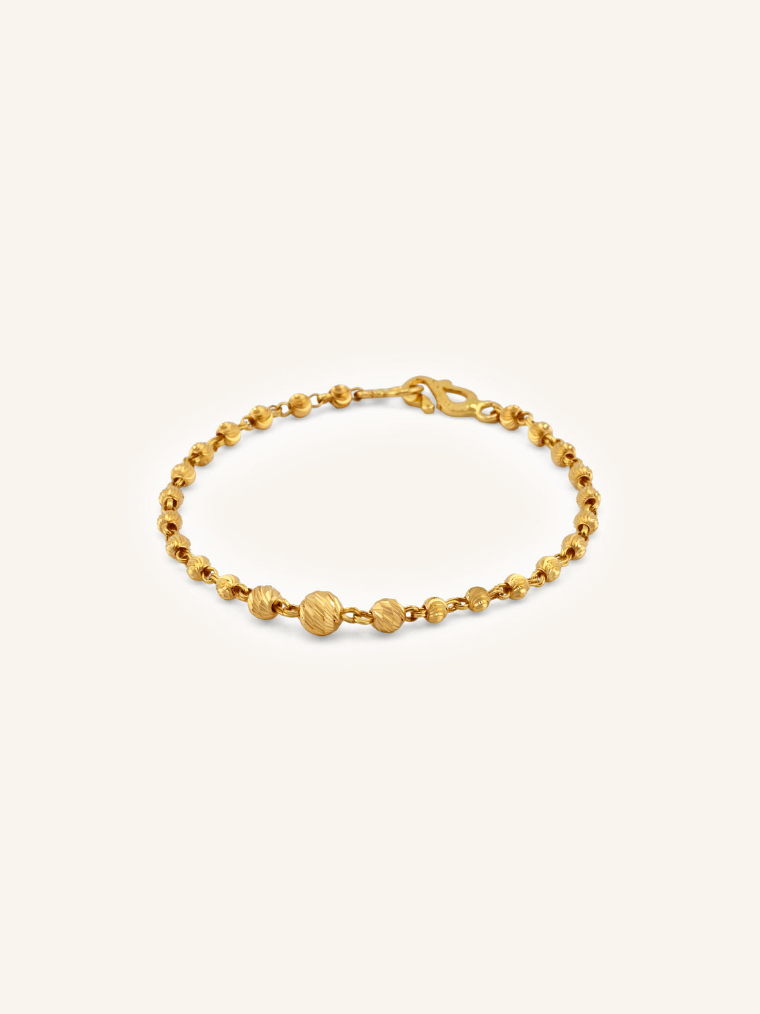 Treasured 22ct Gold Ball Baby Bracelet