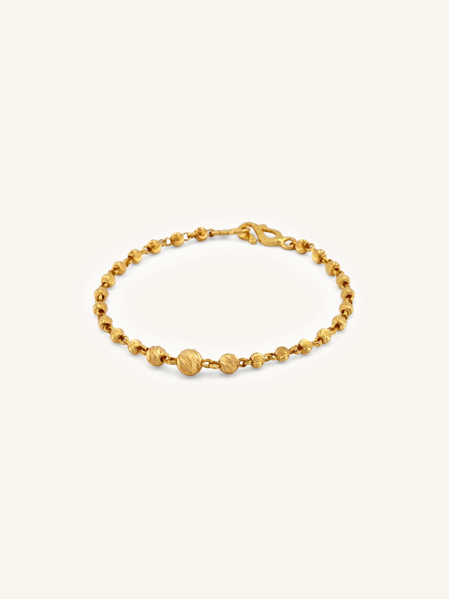 Treasured 22ct Gold Ball Baby Bracelet