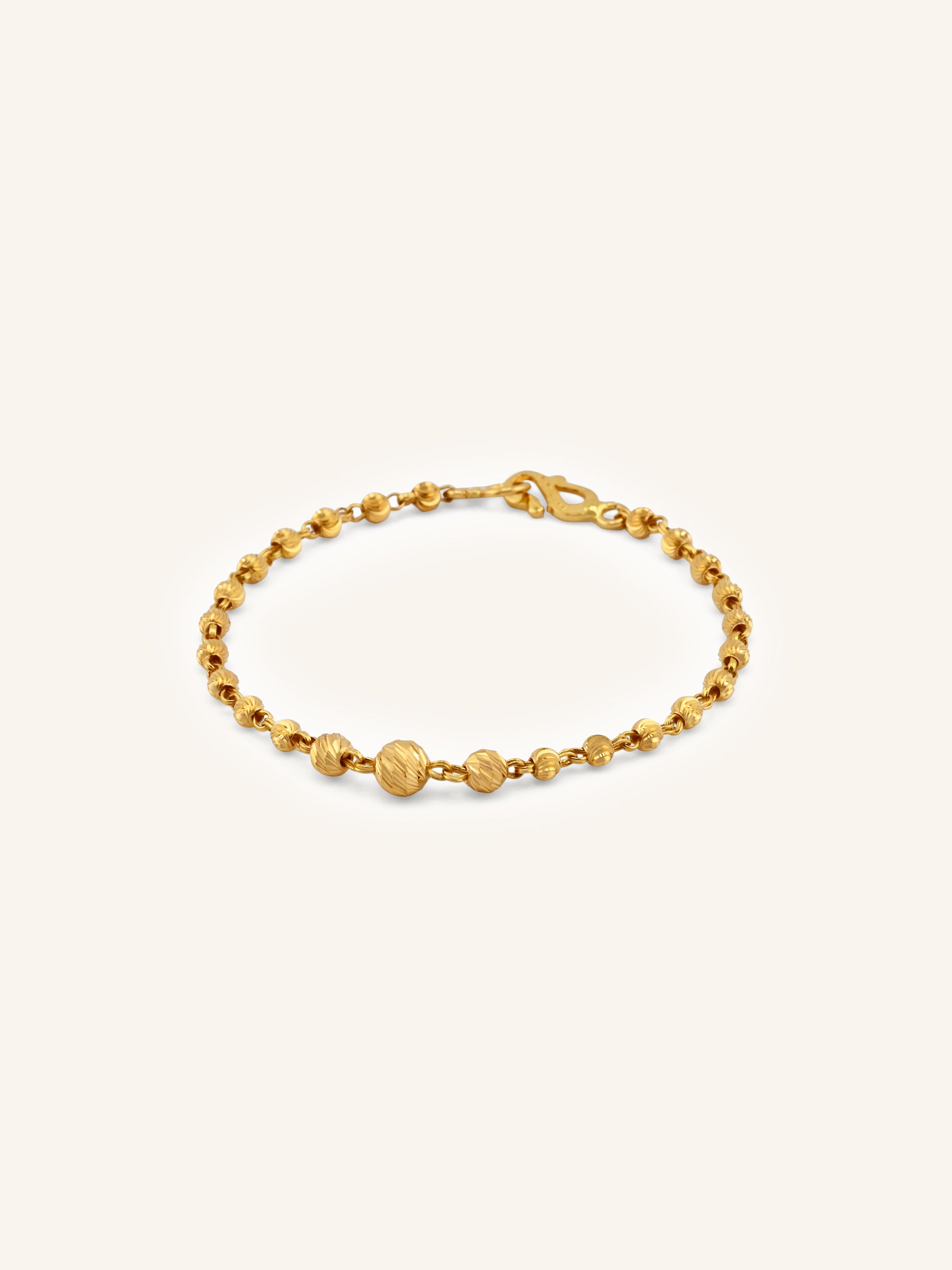 Treasured 22ct Gold Ball Baby Bracelet