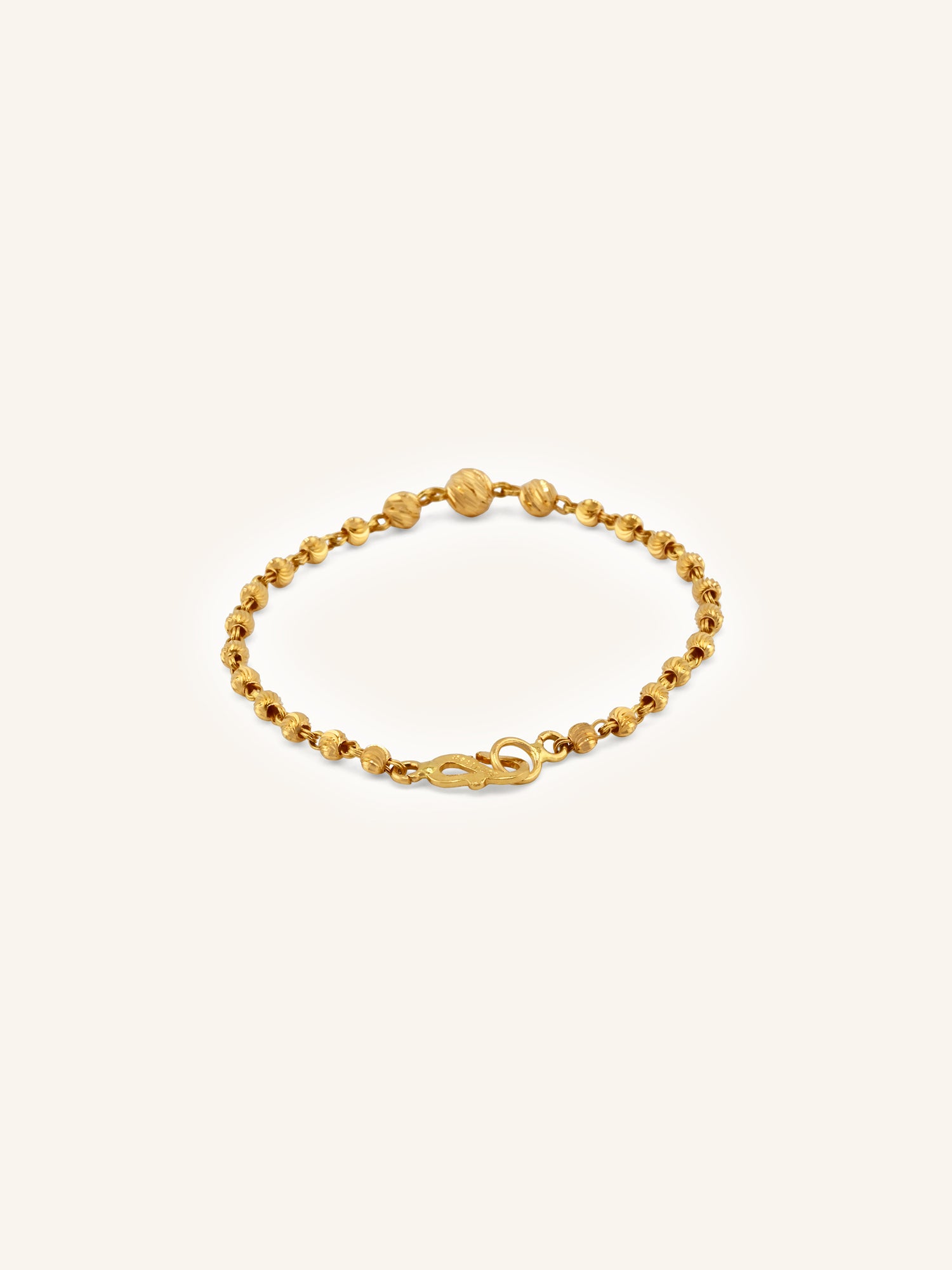 Treasured 22ct Gold Ball Baby Bracelet