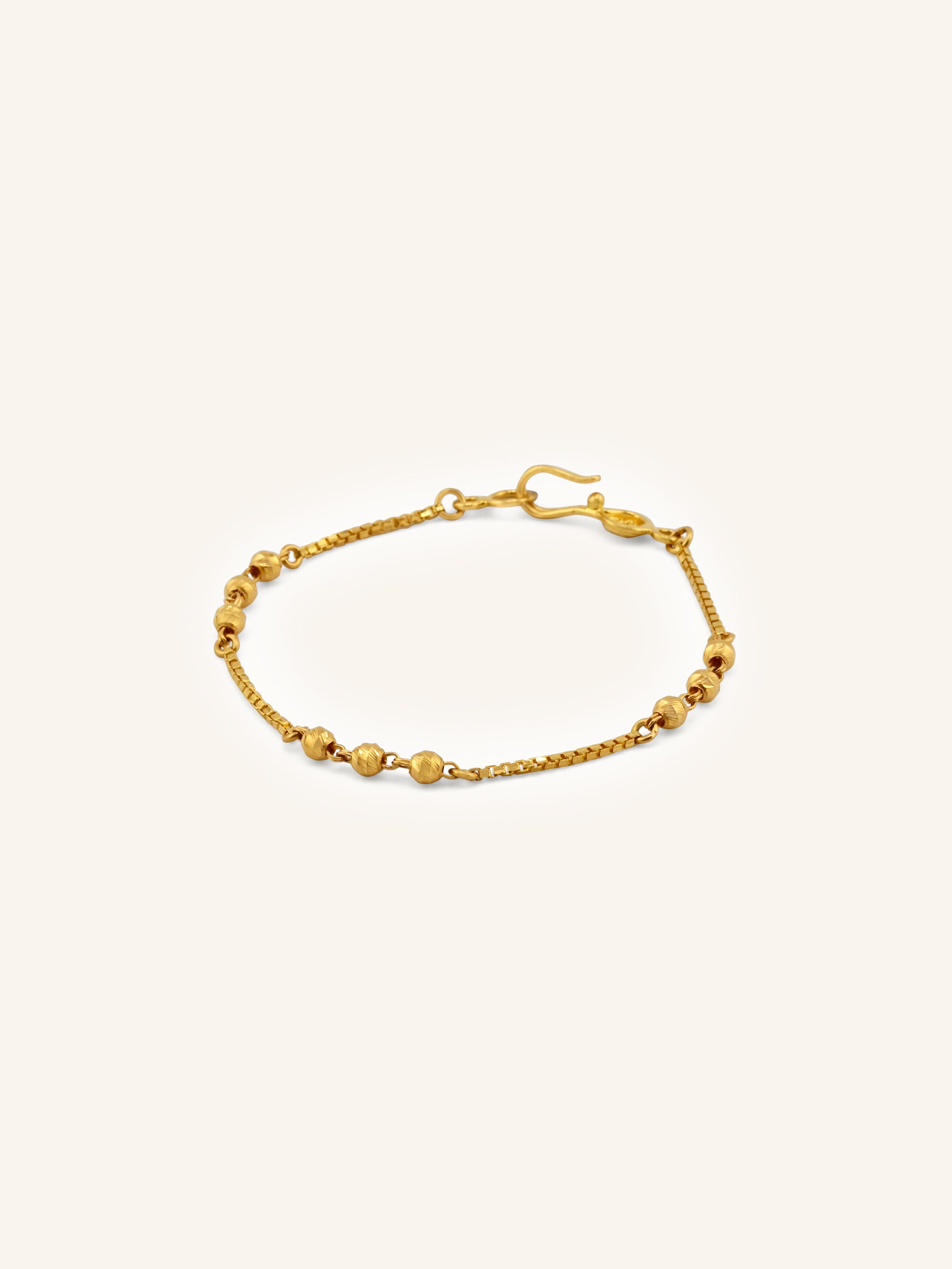 Adorable 22ct Gold Ball Baby Bracelet