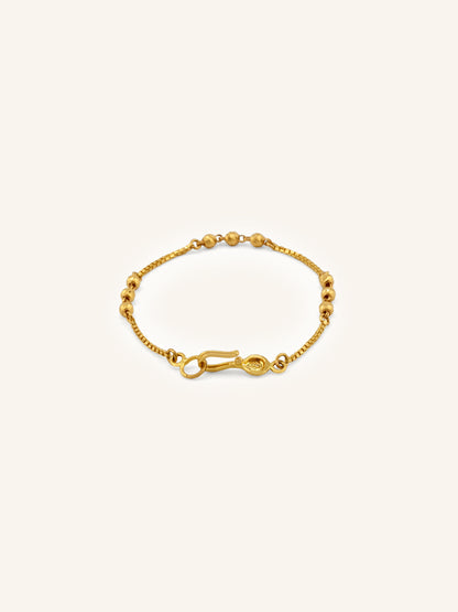 Adorable 22ct Gold Ball Baby Bracelet