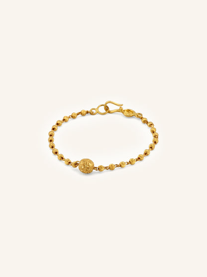 Treasured 22ct Gold Ball Baby Bracelet