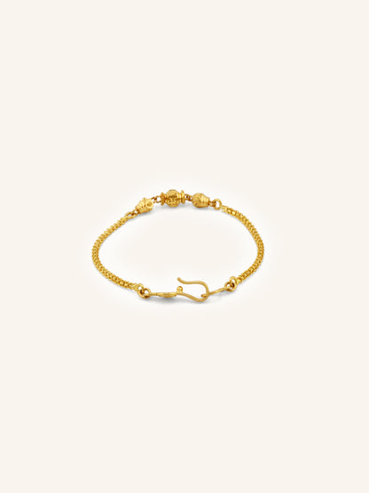 Adorable 22ct Gold Ball Baby Bracelet