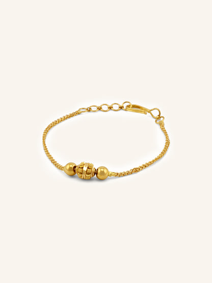 Treasured 22ct Gold Ball Baby Bracelet