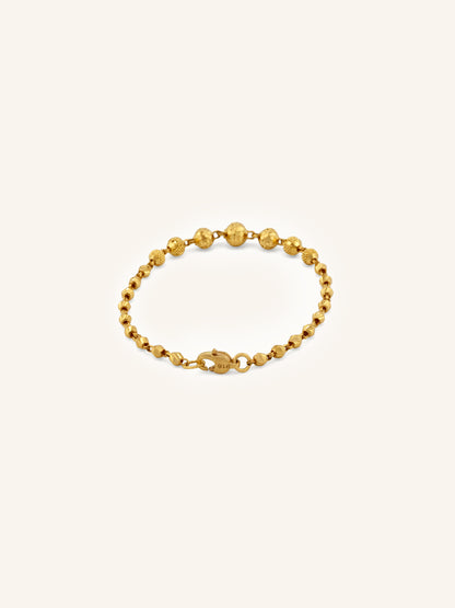 Elegant 22ct Gold Ball Baby Bracelet