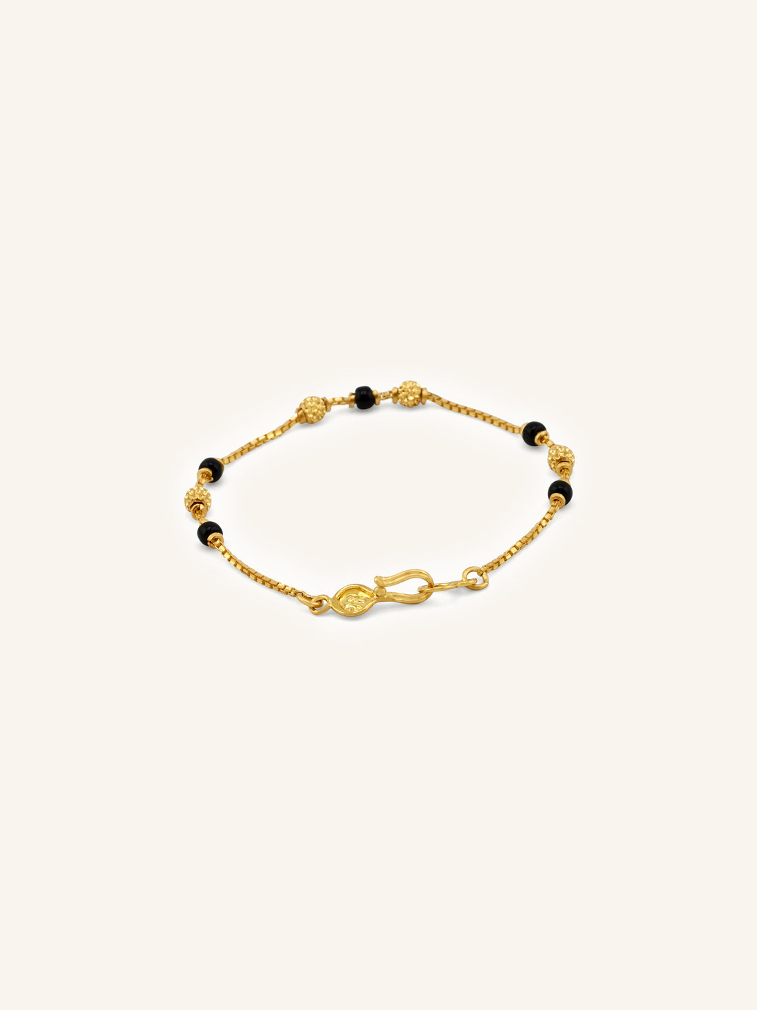 Precious 22ct Gold Balck Beads Baby Bracelet