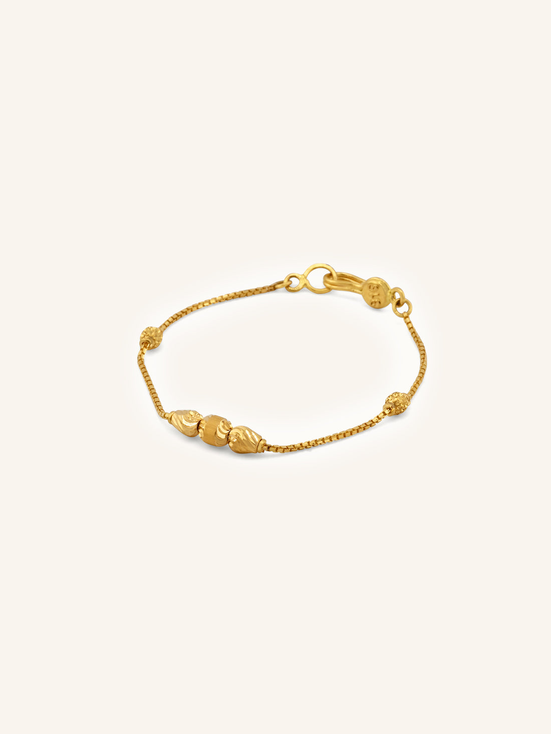 Adorable 22ct Gold Ball Baby Bracelet