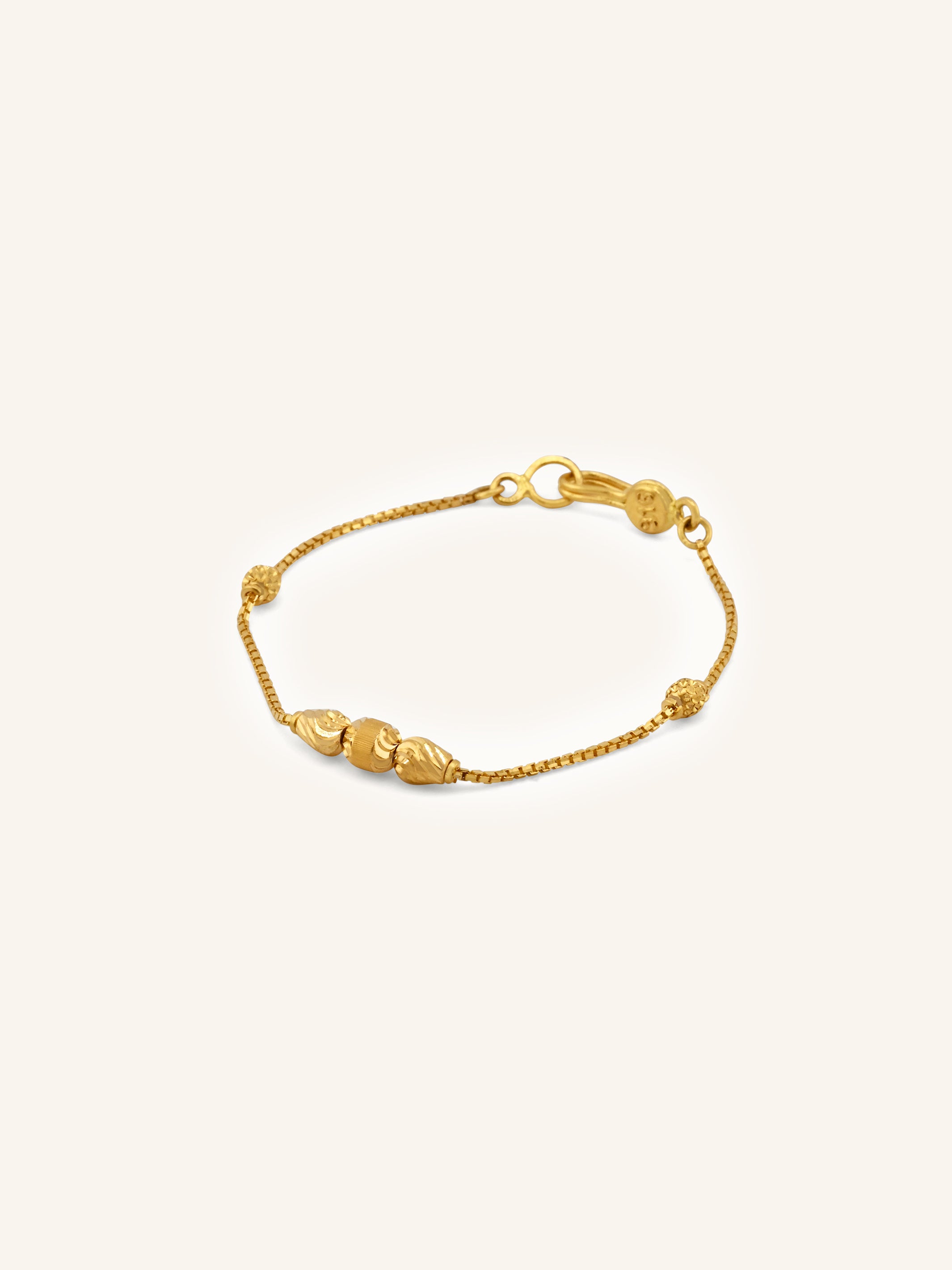 Adorable 22ct Gold Ball Baby Bracelet