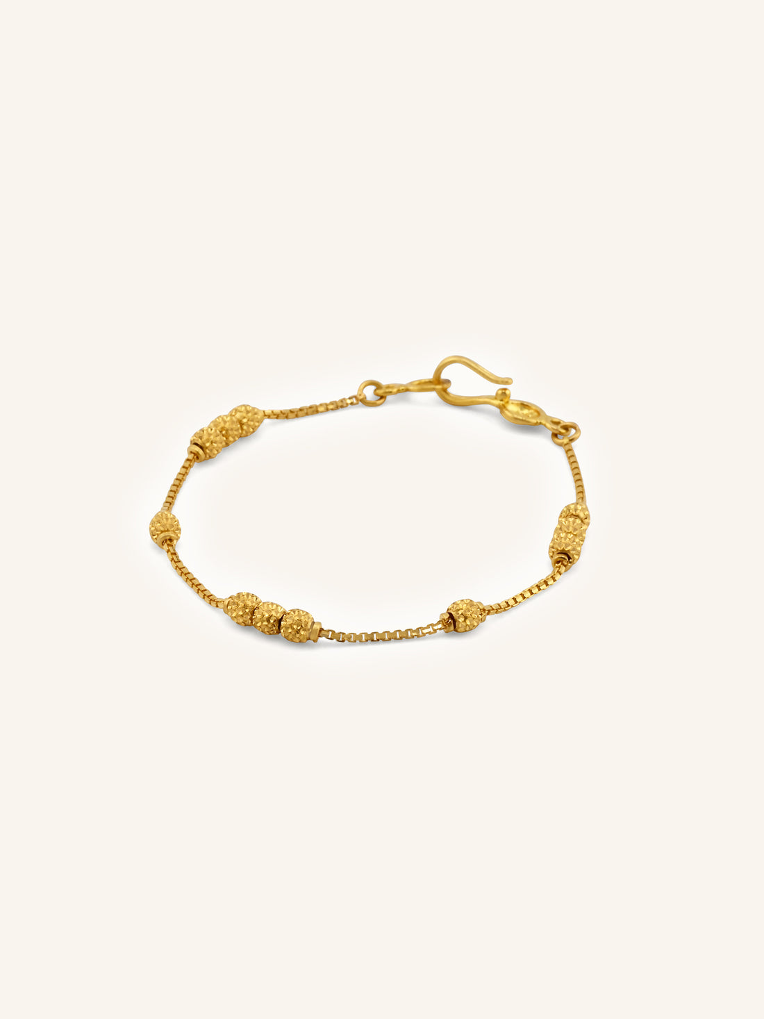 Elegant 22ct Gold Ball Baby Bracelet