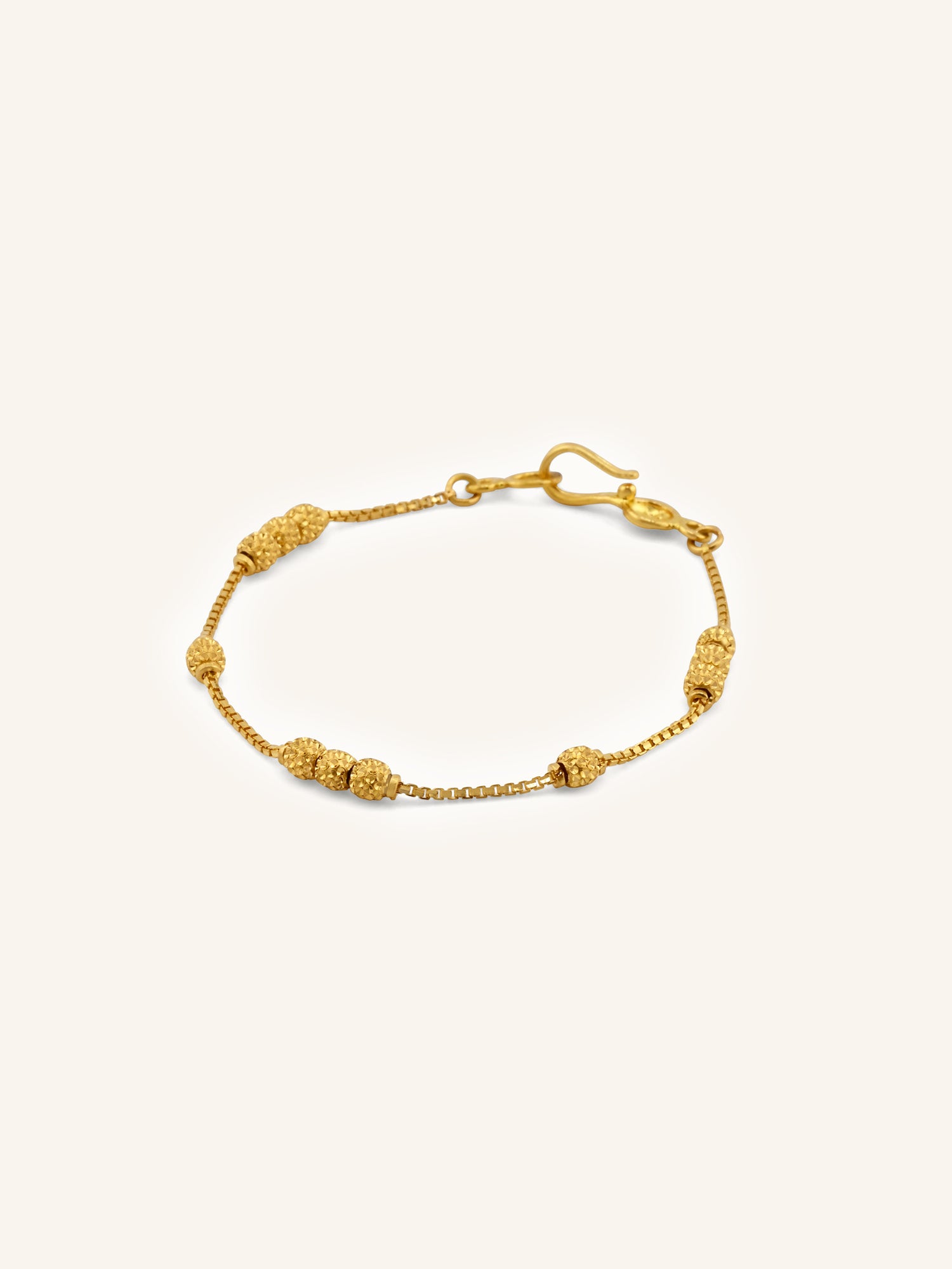 Elegant 22ct Gold Ball Baby Bracelet