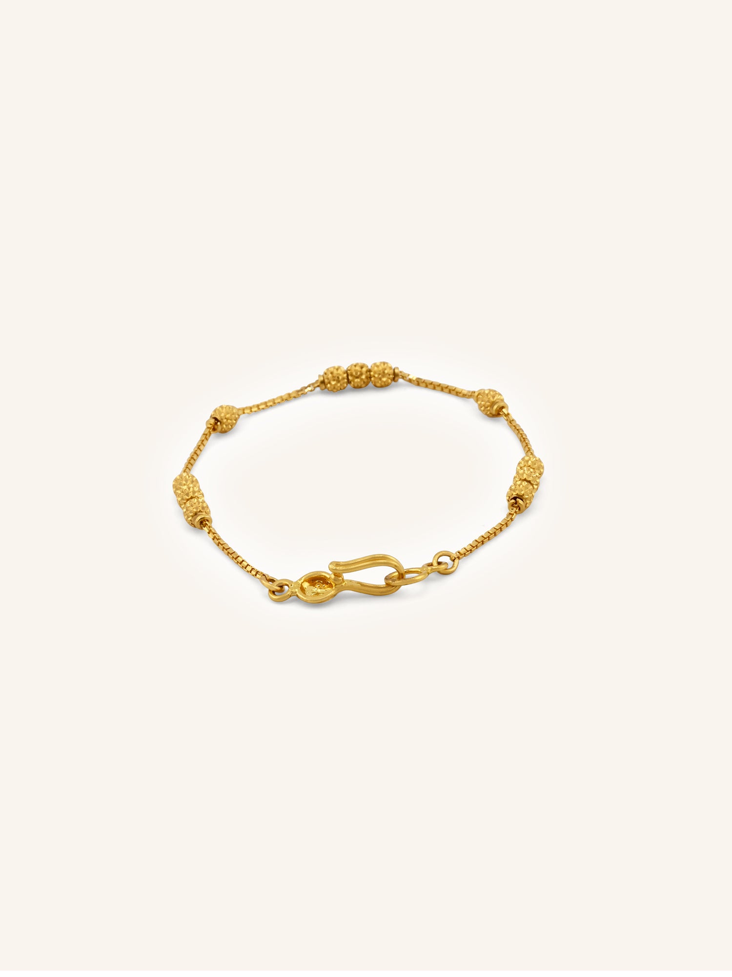 Elegant 22ct Gold Ball Baby Bracelet