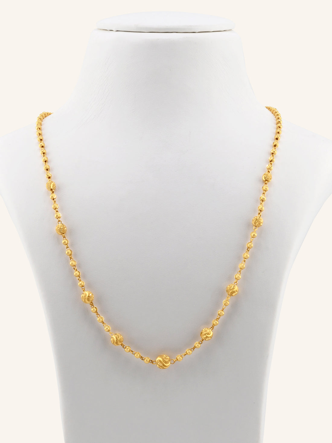 22ct Gold Ball Mala Fancy Chain