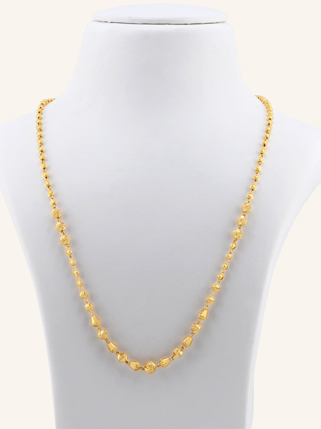 22ct Gold Ball Mala Fancy Chain