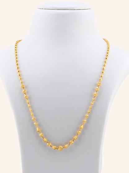 22ct Gold Ball Mala Fancy Chain