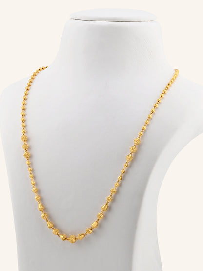 22ct Gold Ball Mala Fancy Chain