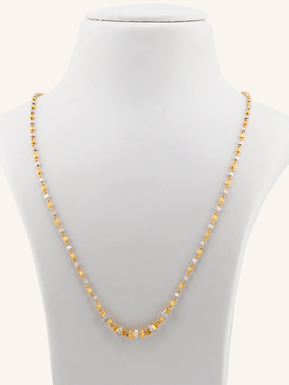 22ct Gold Two Tone Ball Chain