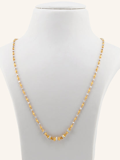 22ct Gold Two Tone Ball Chain