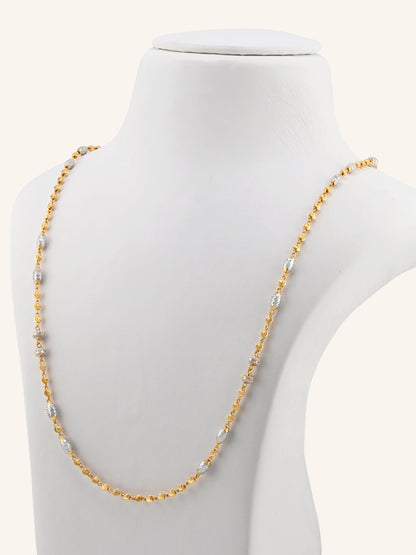 22ct Gold Two Tone Ball Chain