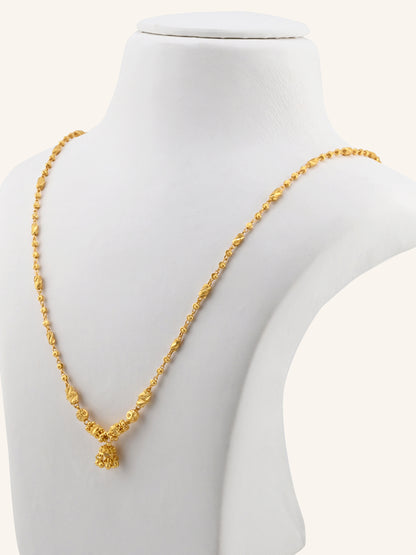 22ct Gold Jhumki Ball Mala Fancy Chain
