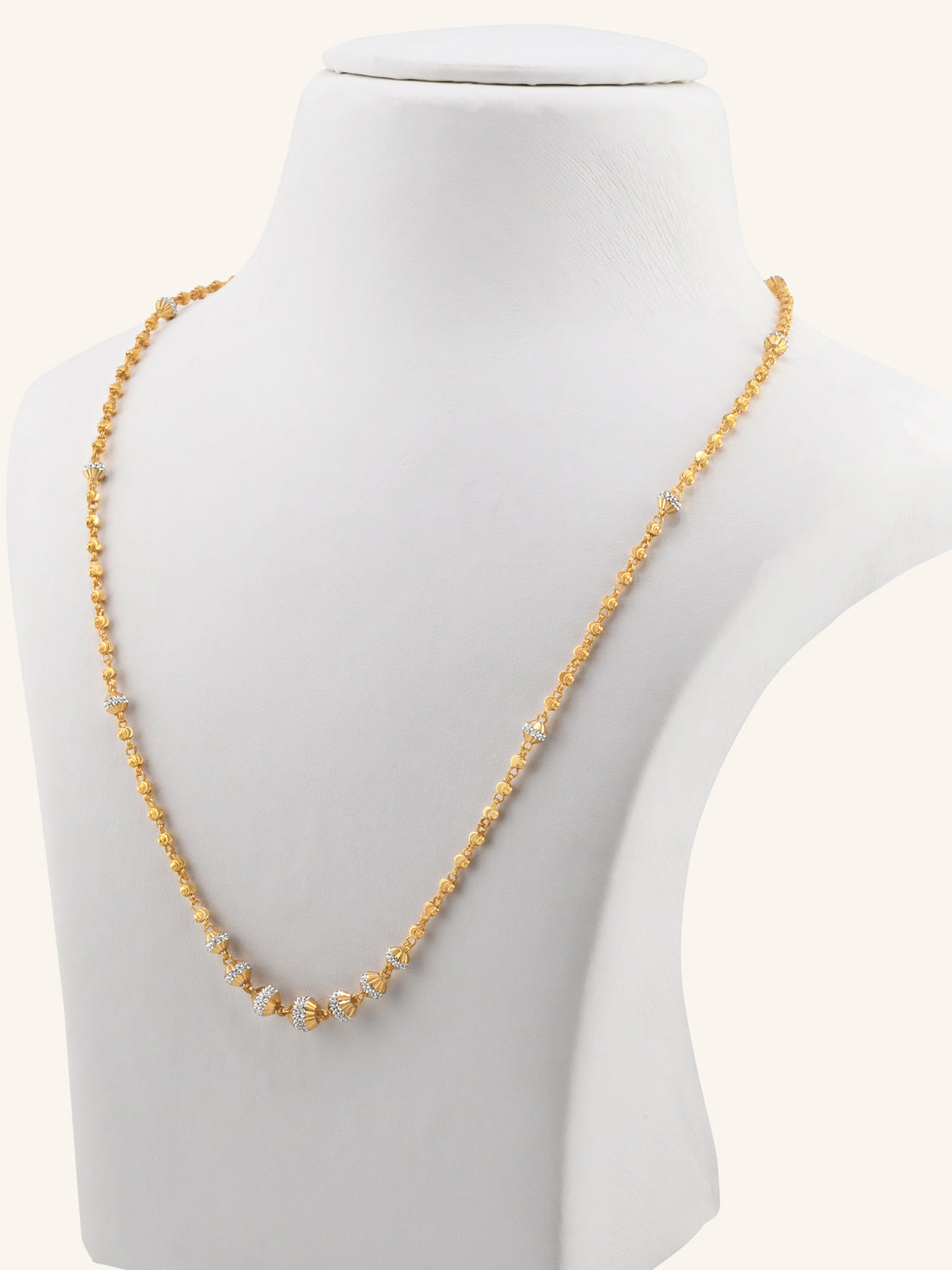 22ct Gold Two Tone Ball Chain