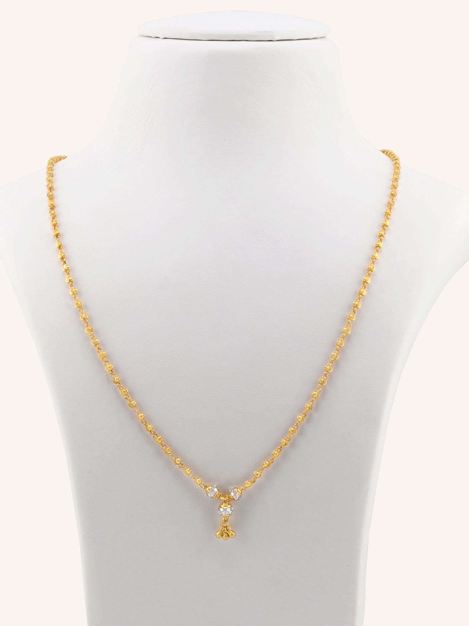 22ct Gold Two Tone Ball Chain