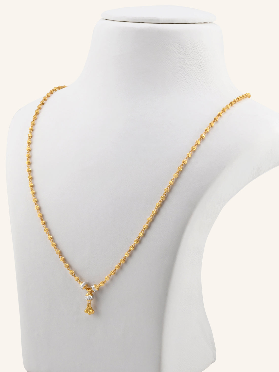 22ct Gold Two Tone Ball Chain