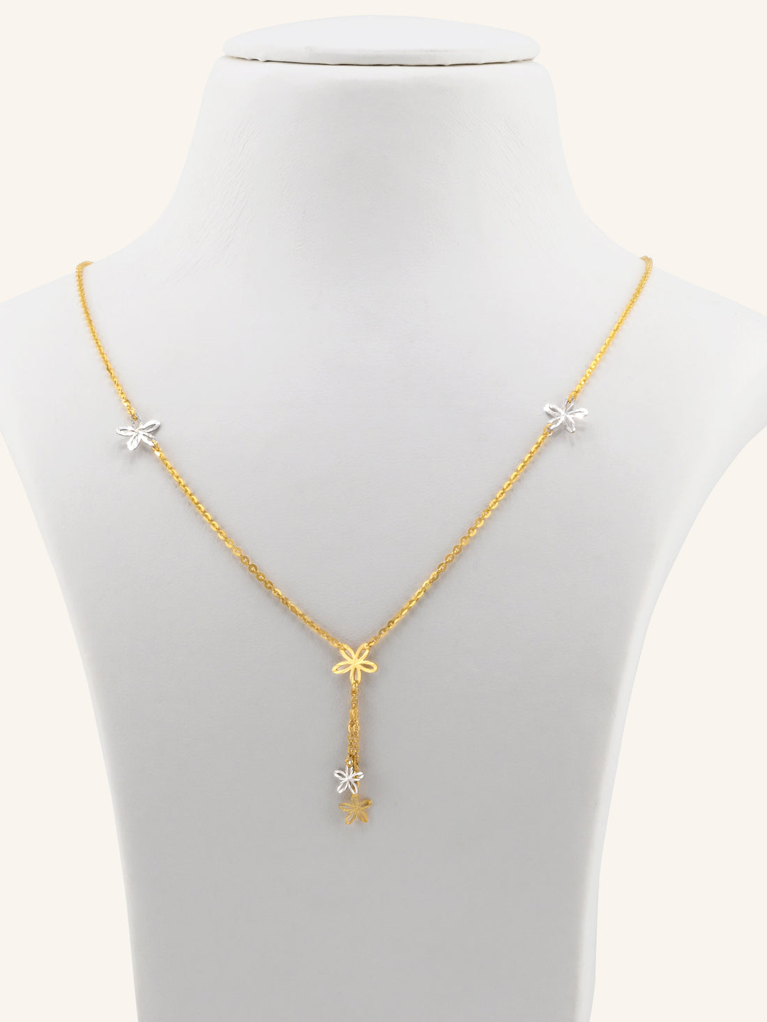 22ct Gold Two Tone Fancy Chain