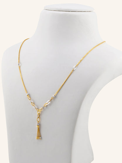 22ct Gold Two Tone Fancy Chain