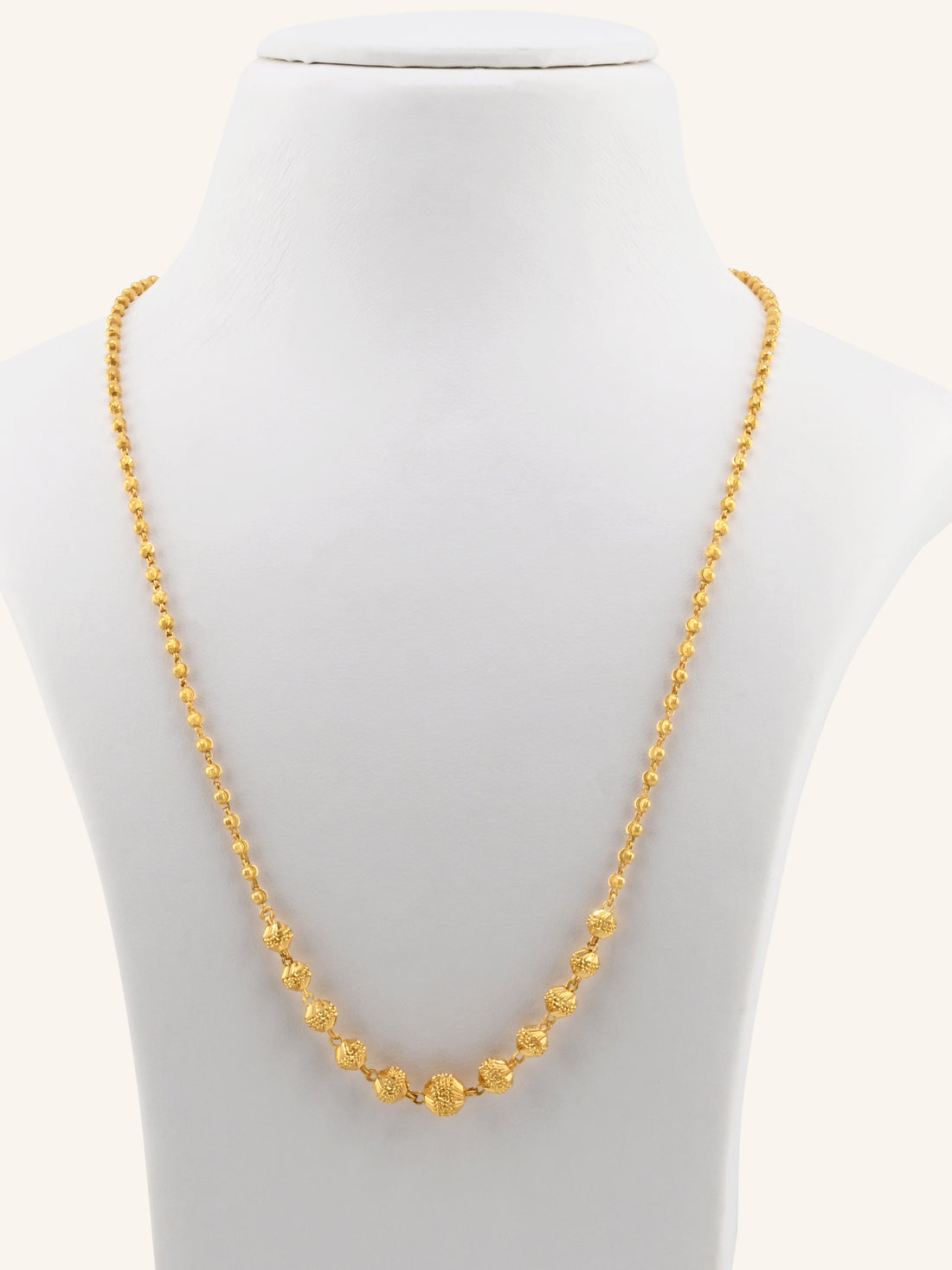 22ct Gold Ball Mala Fancy Chain