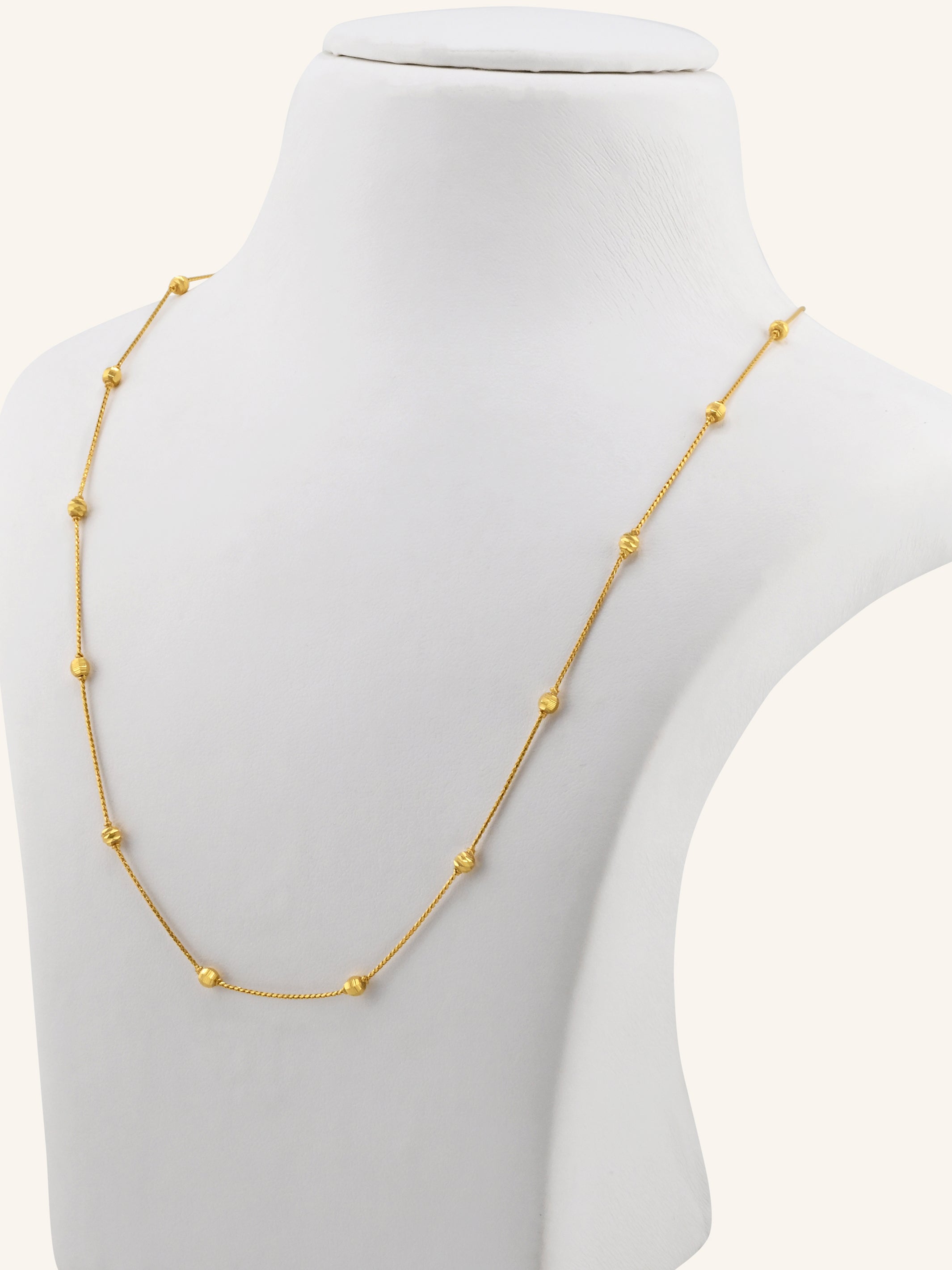22ct Gold Ball Fancy Chain