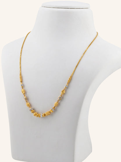 22ct Gold Two Tone Ball Chain