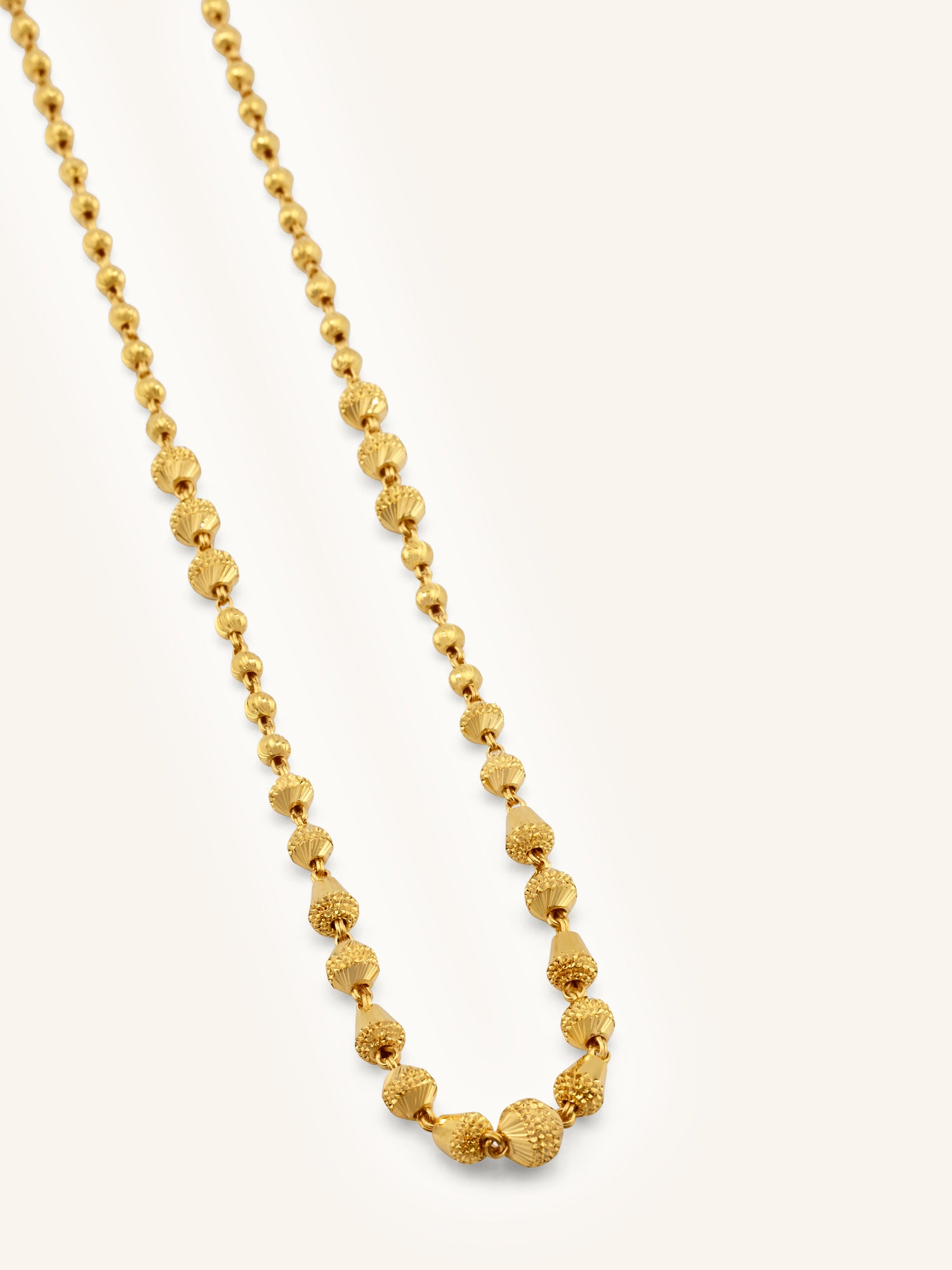 22ct Gold Ball Mala Fancy Chain