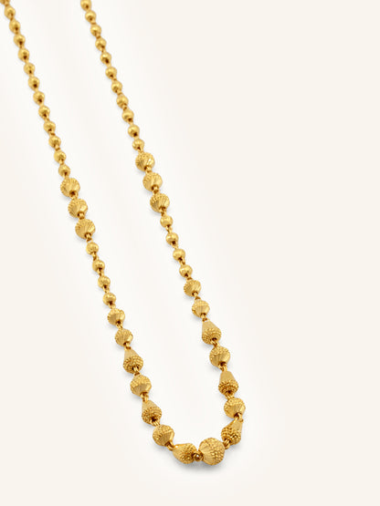 22ct Gold Ball Mala Fancy Chain