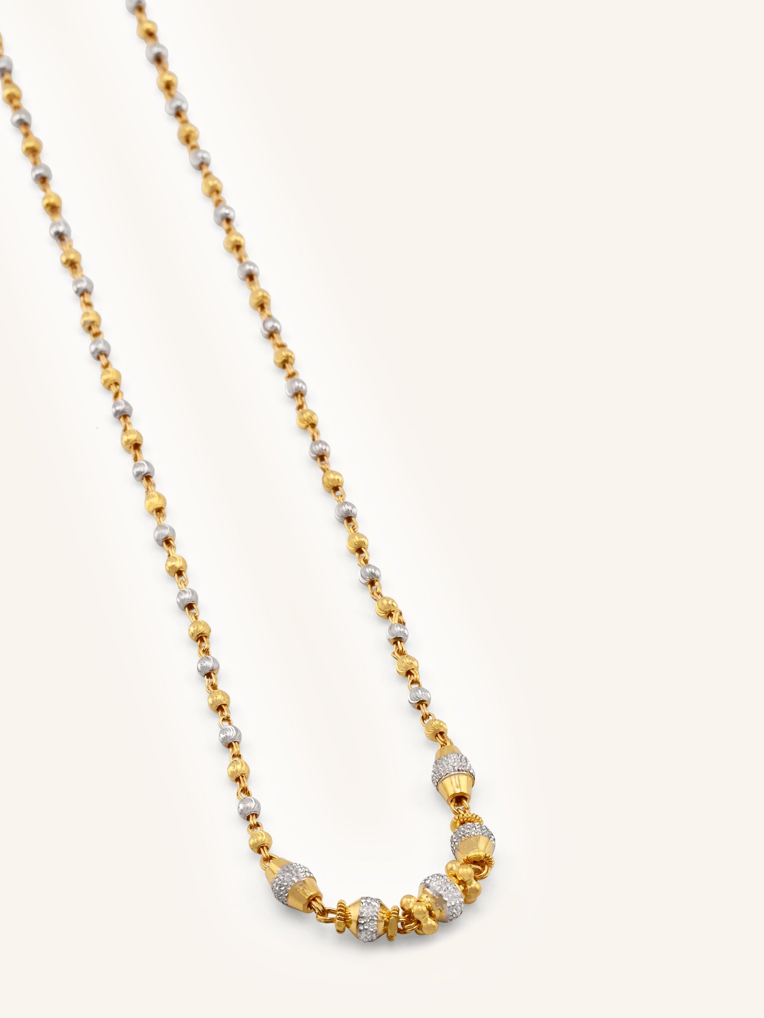 22ct Gold Two Tone Ball Chain