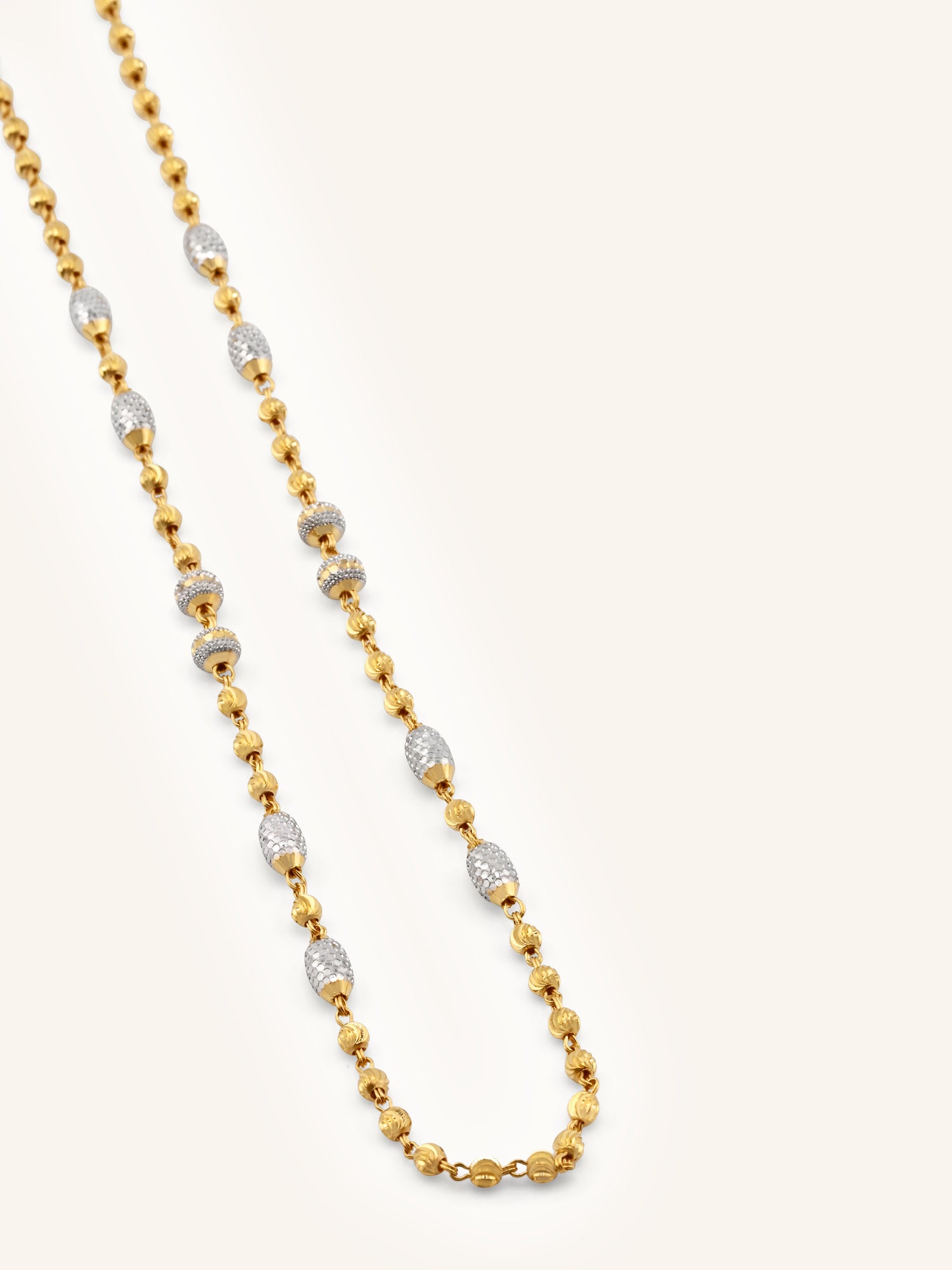 22ct Gold Two Tone Ball Chain