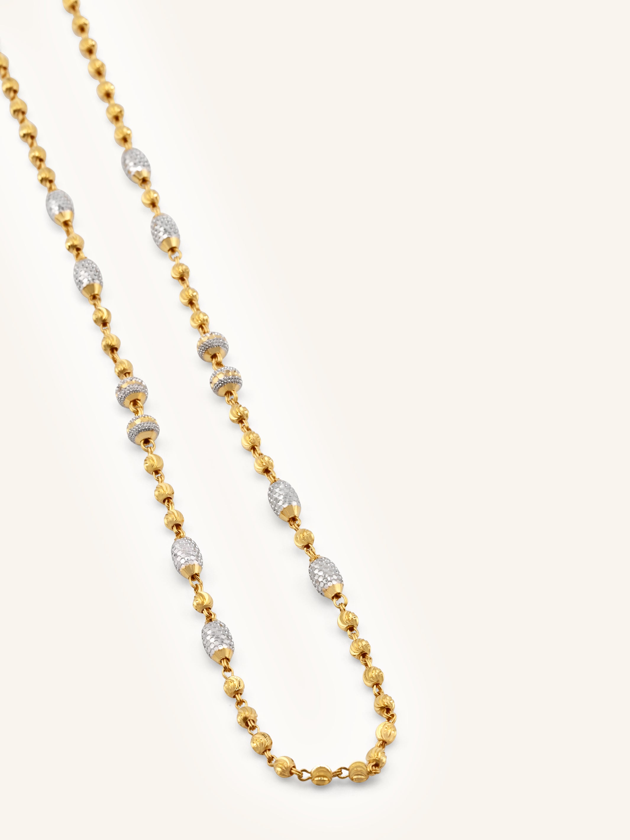 22ct Gold Two Tone Ball Chain