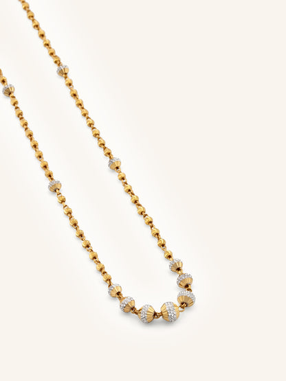 22ct Gold Two Tone Ball Chain