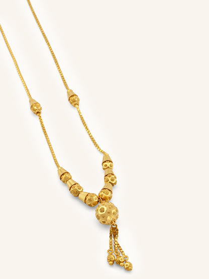 22ct Gold Ball Mala Fancy Chain