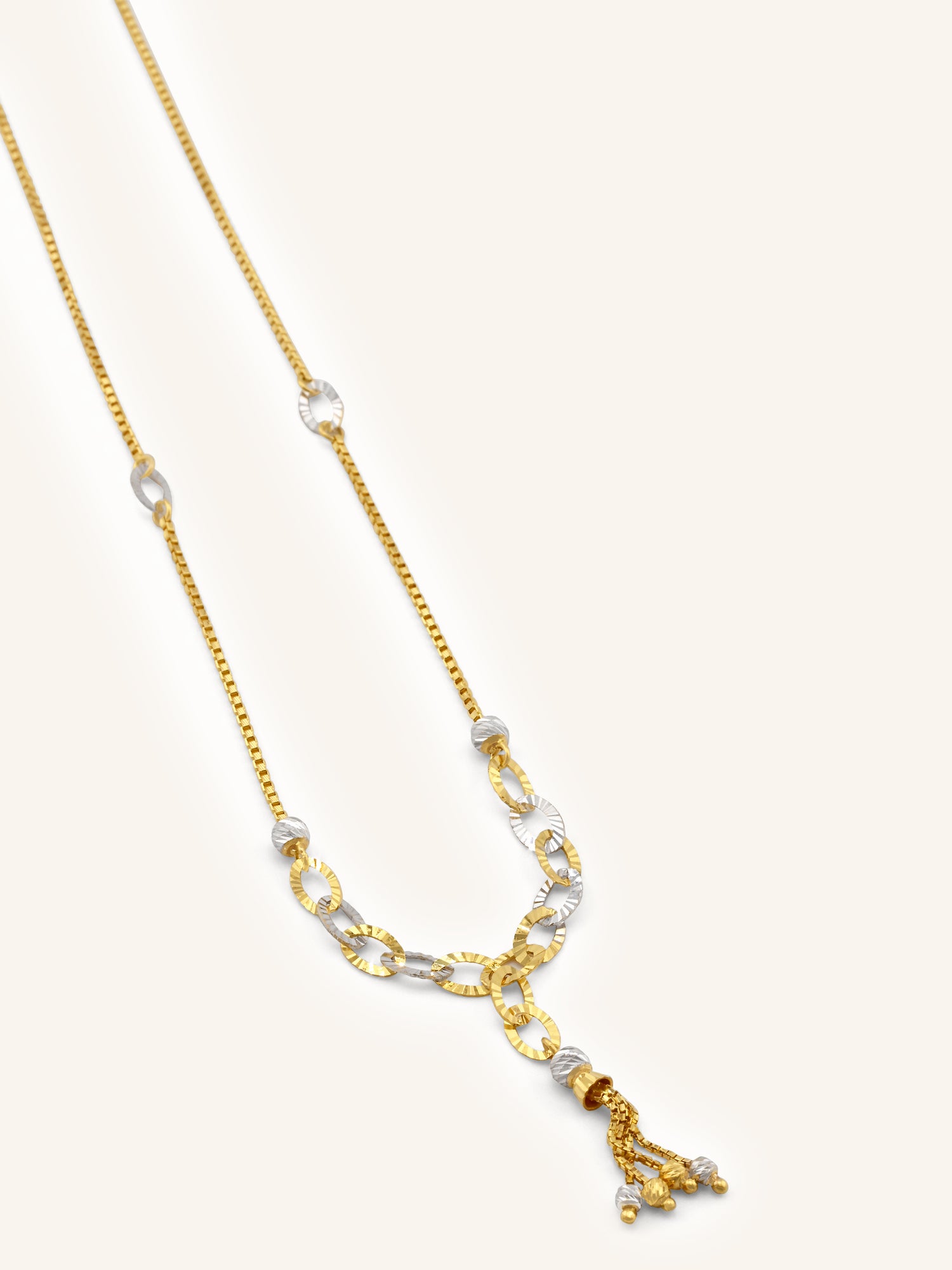 22ct Gold Two Tone Fancy Chain