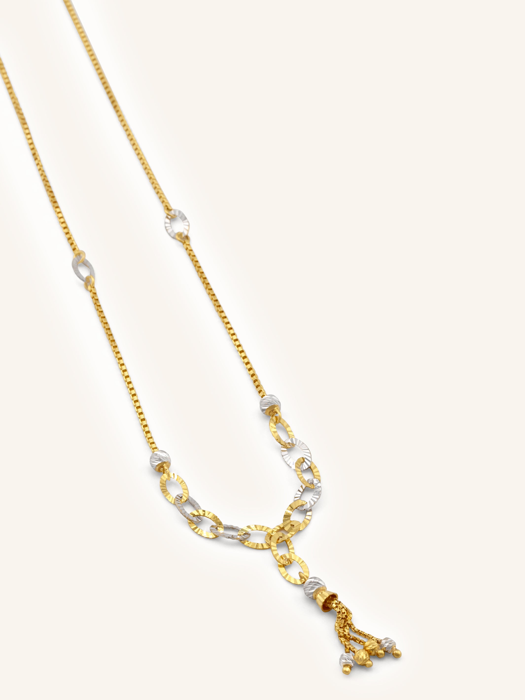 22ct Gold Two Tone Fancy Chain