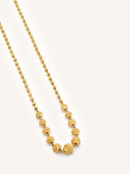 22ct Gold Ball Mala Fancy Chain