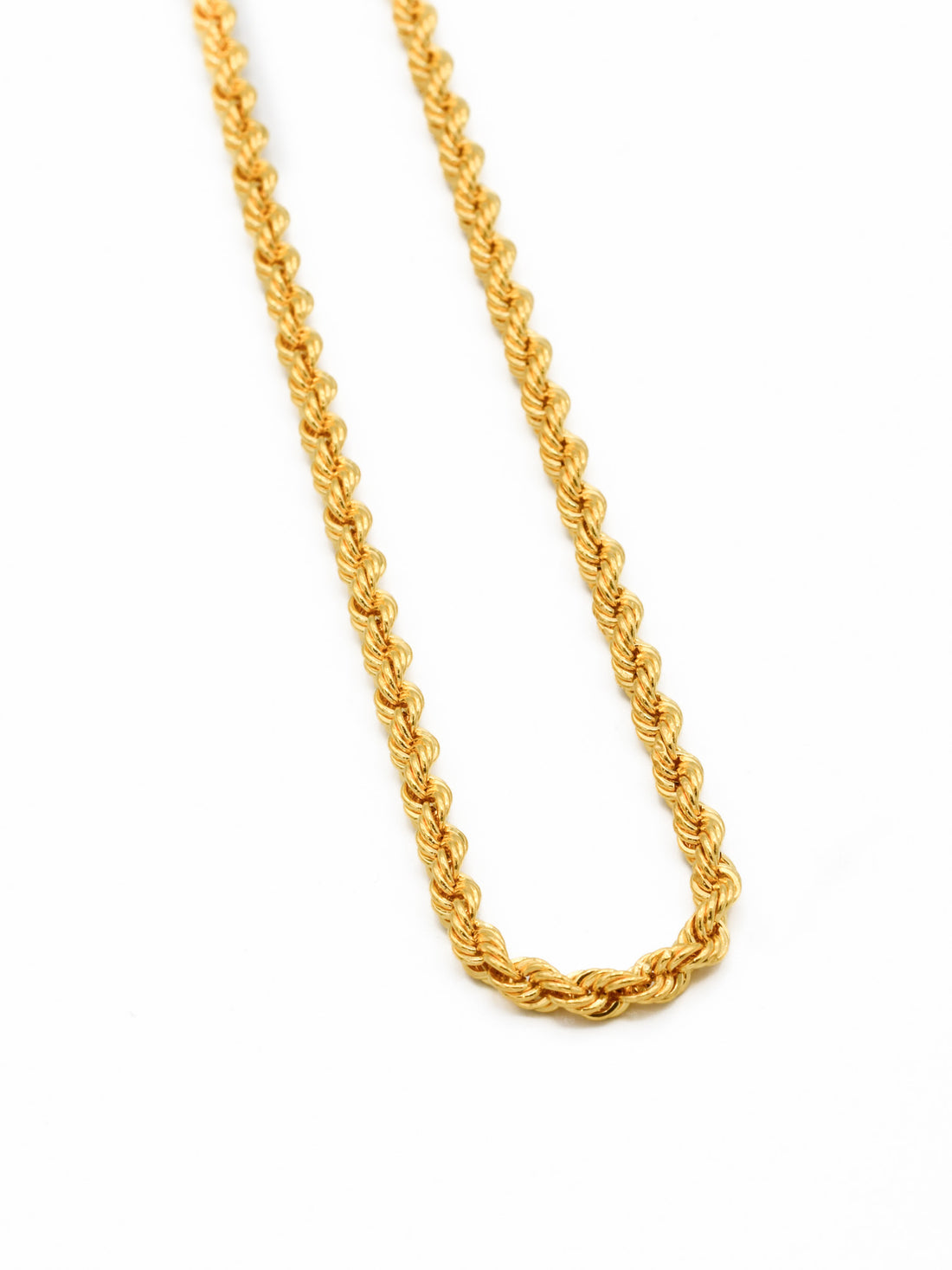 22ct Gold Hollow Rope Chain - 50 cm