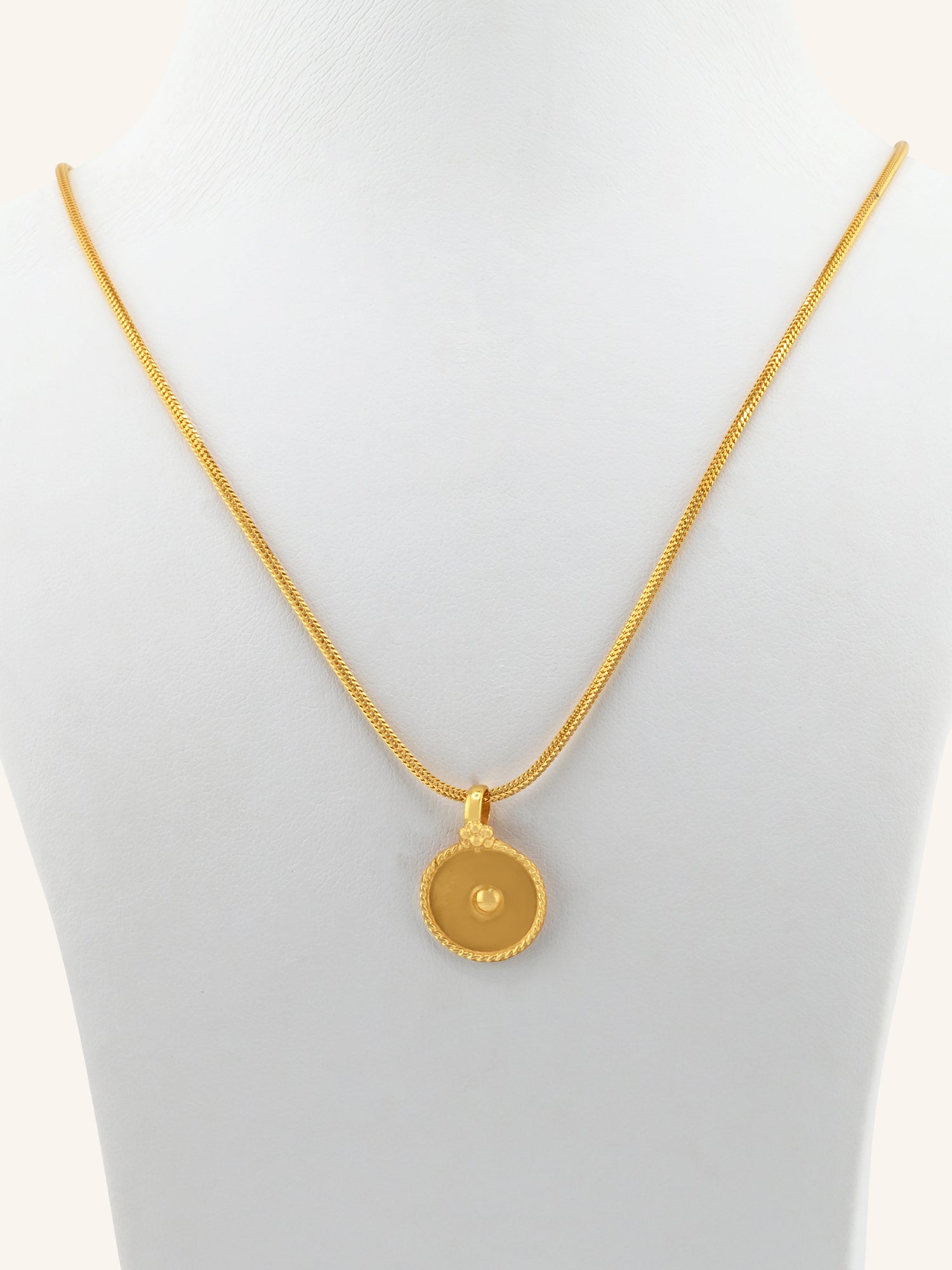 22ct Gold Round Tali Pendant